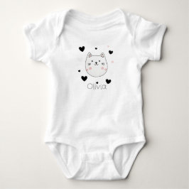 Para Bebê Cute Cat Heart Baby Body