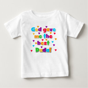 Para Bebê Deus Me Deu a Melhor Camiseta de Babados de Dada p