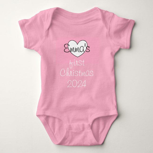 Para Bebê #Emma Christmas onsie/baby body (Frente)