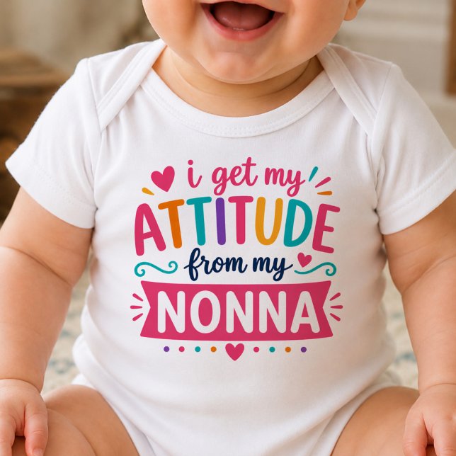 Para Bebê Eu Recebo Minha Atitude Da Minha Nonna Body (Criador carregado)