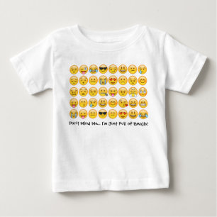 Para Bebê Eu sou cheio da camiseta de Emoji da criança de