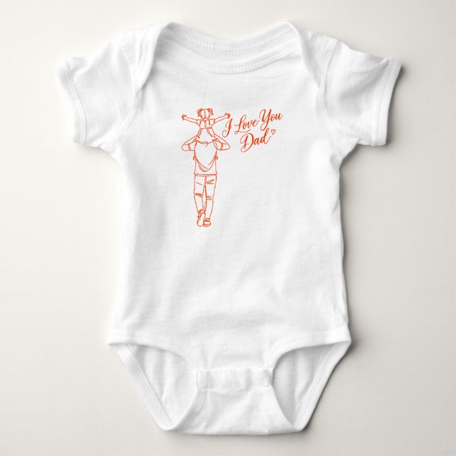 Para Bebê Eu Te Amo Papai Body (Frente)