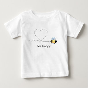 Para Bebê Feliz abelha positiva apaixonada pela camiseta de
