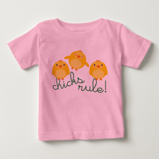 Para Bebê GALINHAS MANDAM! - camiseta (Frente)