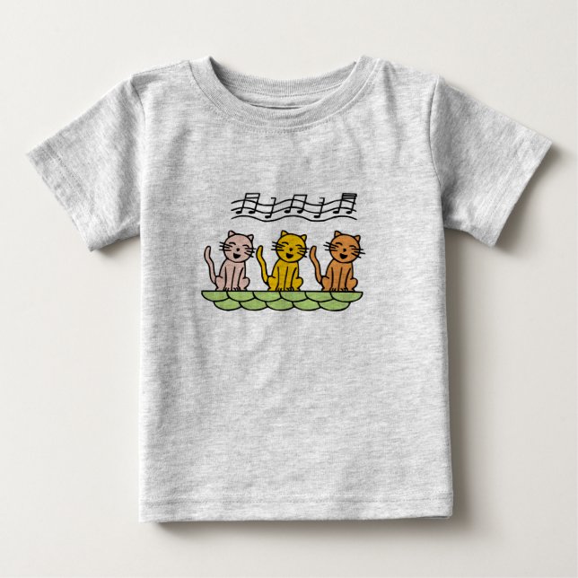 Para Bebê Gatos do canto camiseta e presentes (Frente)