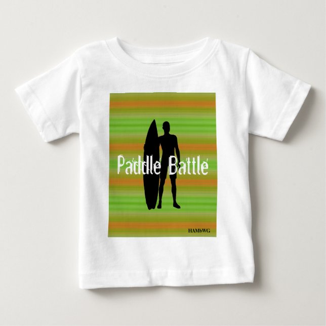 Para Bebê HAMbWG - Camiseta - Surfista Gradientes Oliva (Frente)