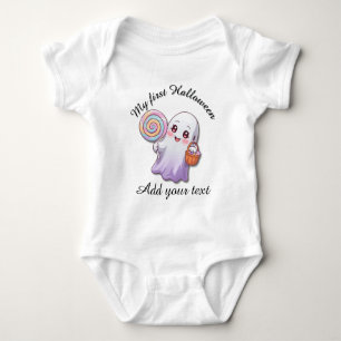 Para Bebê Meu Primeiro Fantasminha de Halloween Body