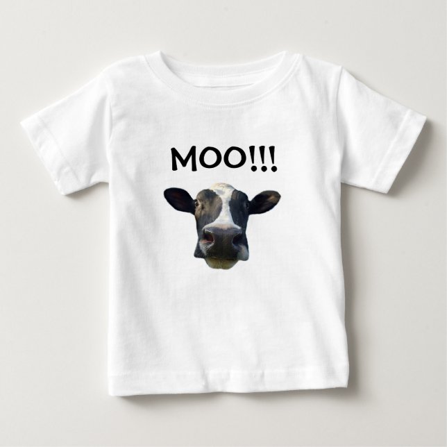 Para Bebê Moo! Camiseta (Frente)