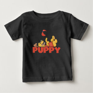 Para Bebê O filhote de cachorro joga o camiseta e os
