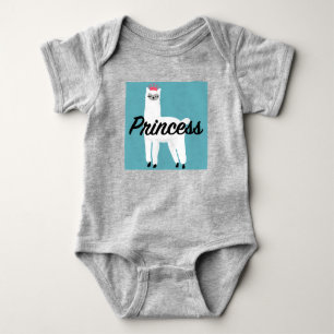 Para Bebê Princess Lama Design - Body Bodysuit de Jersey par