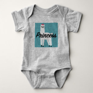 Para Bebê Princess Lama Design - Body Bodysuit Jersey de Beb