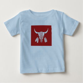 Para Bebê Red Ghost Dance Buffalo, camiseta azul-bebê