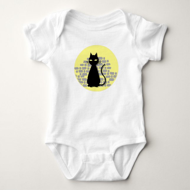 Para Bebê Spooky cat body suit (Frente)