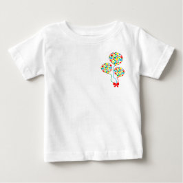 Para Bebê Vermelho, assustador, camiseta de balão infantil