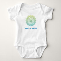 Yoga Baby body com mandala verde