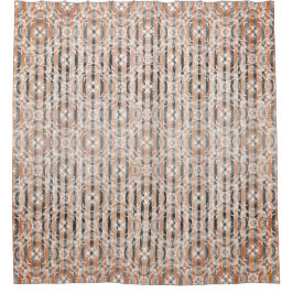 Para Box Azulejos Círculos e Faixa Cortina do Chá Padrão