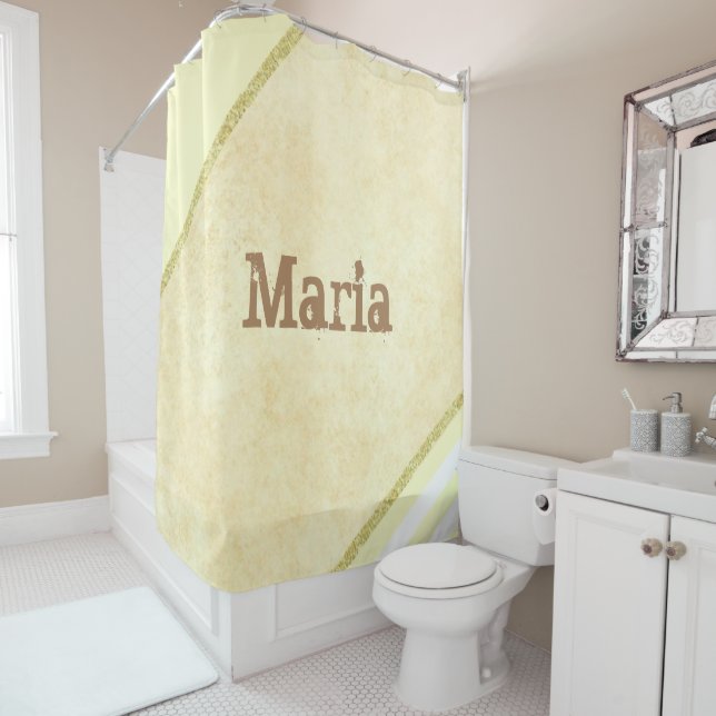 Para Box Chá Cortina Amarelo-Claro Estribo Dourado (In Situ)