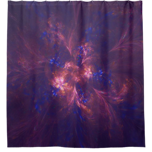 Para Box Chá Cortina Azul E Roxo (Frente)