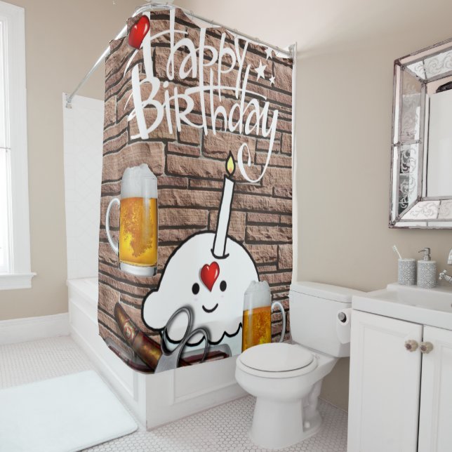 Para Box Chá Cortina Feliz Aniversário Cerveja (In Situ)