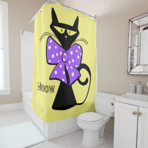 Para Box Chá Cortina Gato Arco Roxo Polk a ponto