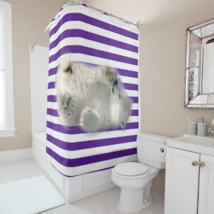 Para Box Chá Cortina Polar Urso Roxo