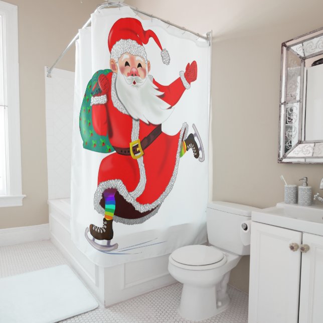 Para Box Chá de Natal Papais noeis de cortina com presente (In Situ)