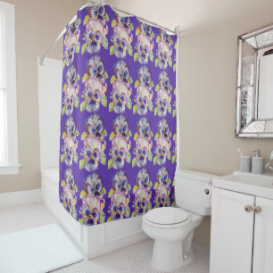 Para Box Chique - Cortina de Chá com Pansy Violet Roxo