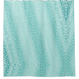 Para Box Cortina Abstrato de Chá Azul Única