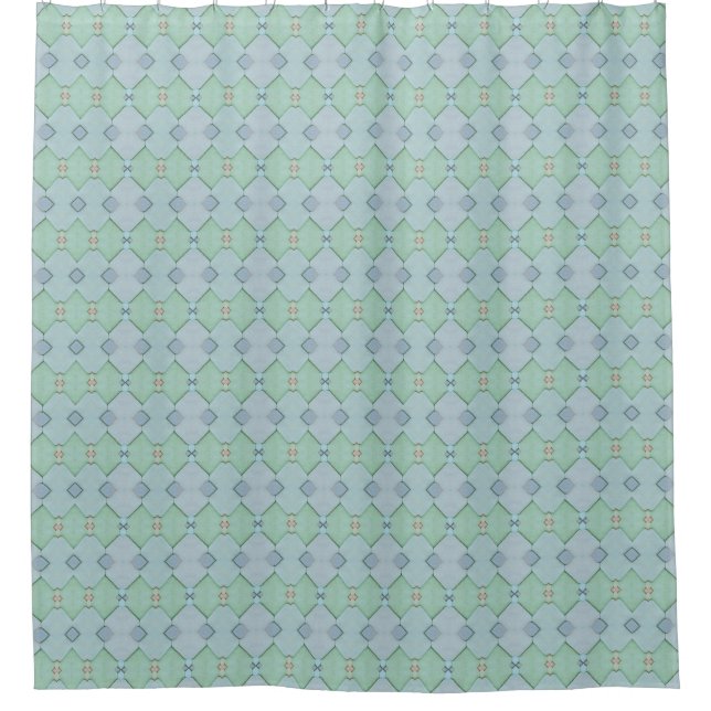 Para Box Cortina Azul e Verde Inspirada no Oceano (Frente)