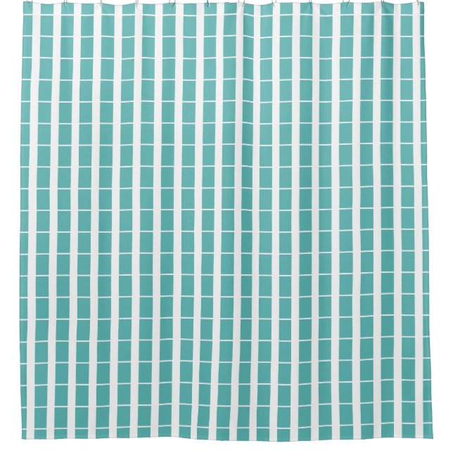 Para Box Cortina Chá Azul-Aqua-Branco (Frente)