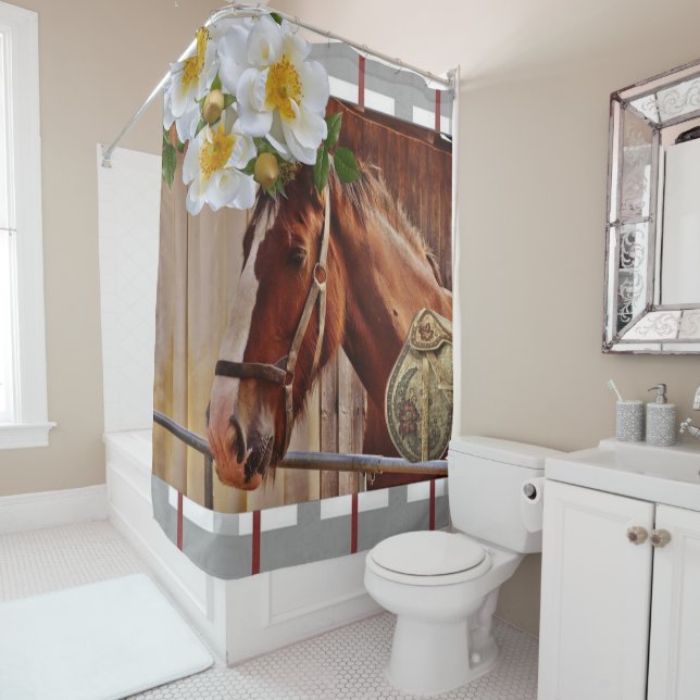 Para Box Cortina chá Cavalo Floral (In Situ)