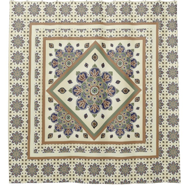 Para Box Cortina chá com intrincado medalhão design (Frente)