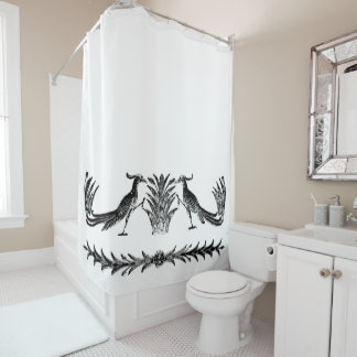 Para Box Cortina Chá de Pássaros Negros