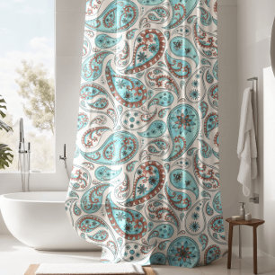 Para Box Cortina Chá de Salsa Azul-Turquesa Luxuosa