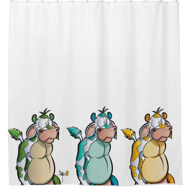 Para Box Cortina chá de vacas engraçadas (Frente)