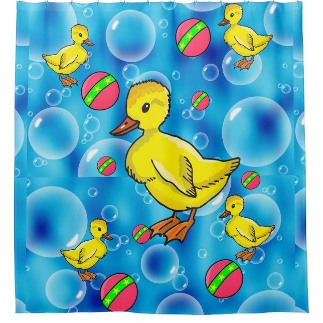 Para Box Cortina chá, Pato Amarelo, Bolhas (Frente)