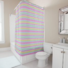 Para Box Cortina Colorida do Padrão Boho Chevron
