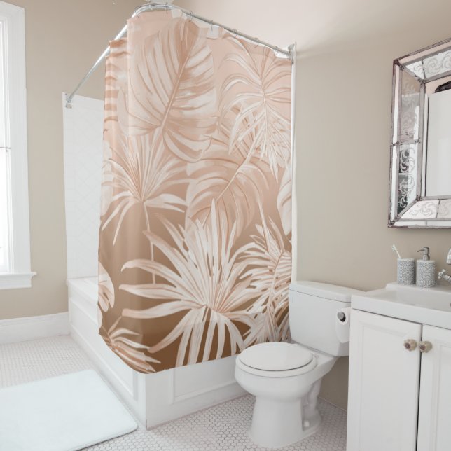 Para Box Cortina de Banheiro Mocha Boho Tropical (In Situ)