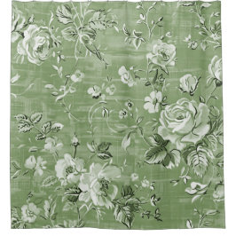 Para Box Cortina de Banho Boho Verde Suave Vintage