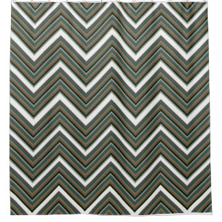Para Box Cortina de Banho Chevron em Tons Terrosos – Ziguez