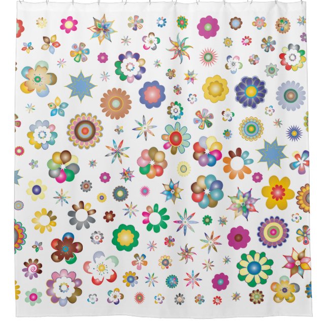 Para Box Cortina de Banho com Padrão Floral (Frente)