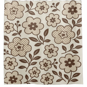Para Box Cortina de Banho Creme Floral