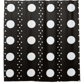 Para Box Cortina de Banho de Bolinhas Preto e Branco – Ci M
