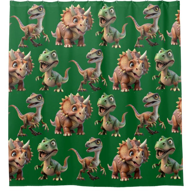 Para Box Cortina de Banho de Dinossauro (Frente)