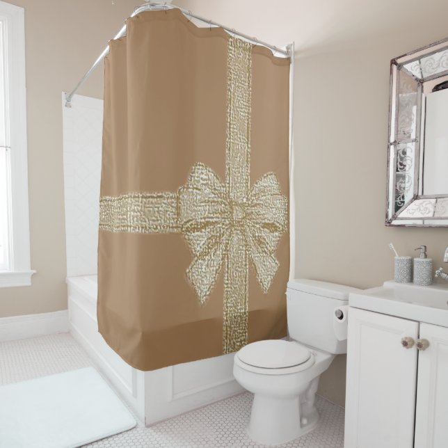Para Box Cortina de Banho de Natal com Laço (In Situ)