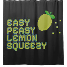Cortina de Banho Easy Peasy Lemon Squeezy - Preta
