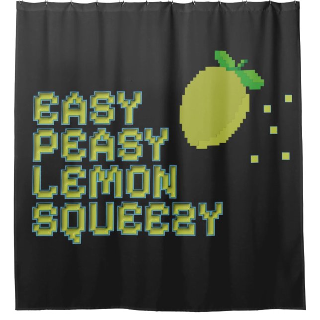 Para Box Cortina de Banho Easy Peasy Lemon Squeezy - Preta (Frente)