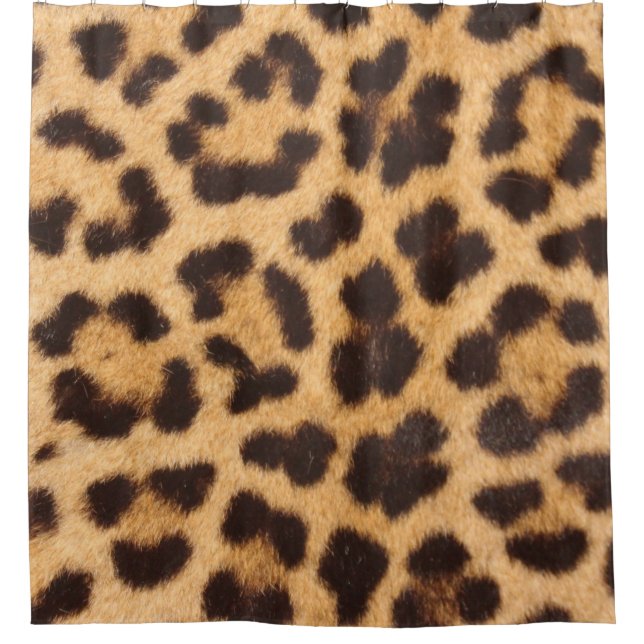 Para Box Cortina de Banho Estampa Leopardo Guepardo (Frente)