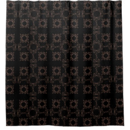 Para Box Cortina de Banho Filigree Preto e Bege