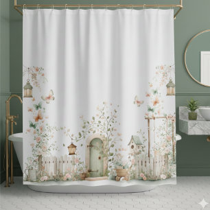 Para Box Cortina de Banho Jardim Floral